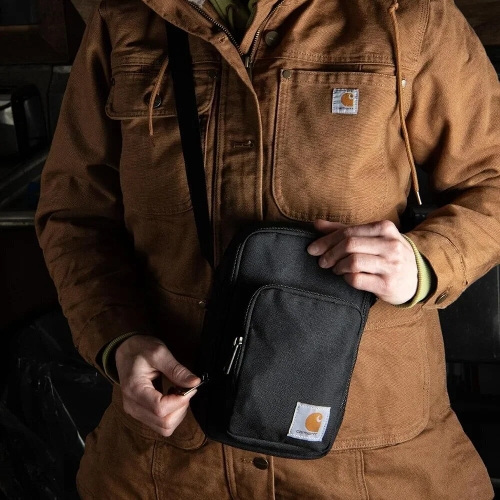Crossbody Bag Durable Polyester Adjustable Zipper Unisex Travel Hiking